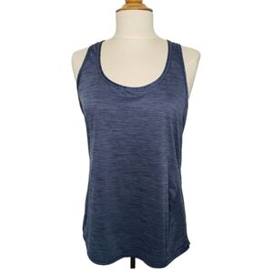 Athleta Racerback Burnout stripe Hi Low Tank M